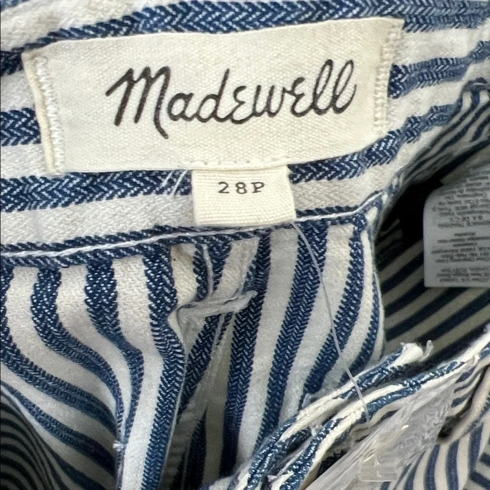 NWT Madewell Emmet Blue White Striped Jeans
Petite 28 Wide Leg Crop High Waist - Picture 8 of 10